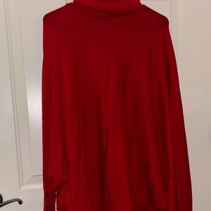 Alfani Red Turtleneck Blouse